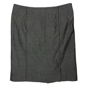 Halogen Gray Skirt 10 Women Knee Length Lined Career Quiet Luxury Minimalist